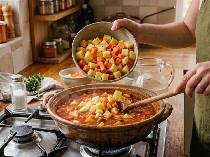 Patates veya Sebze Ekleyerek Salça Yoğunluğunu Azaltın