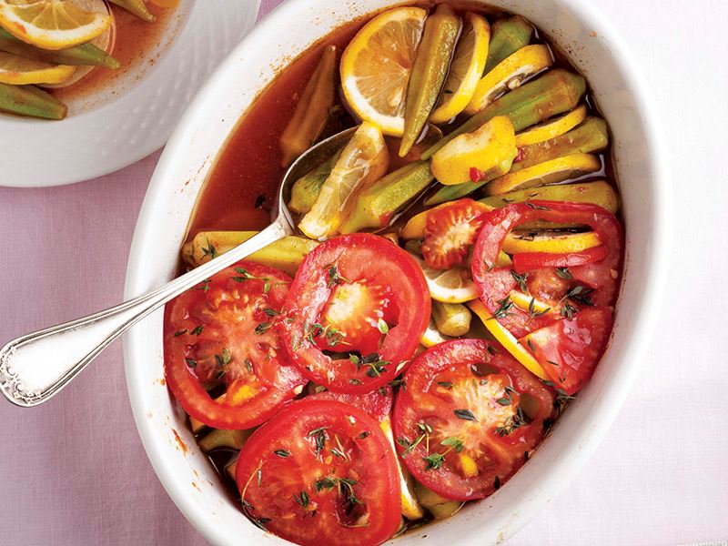 Fırında Bamya Pilaki