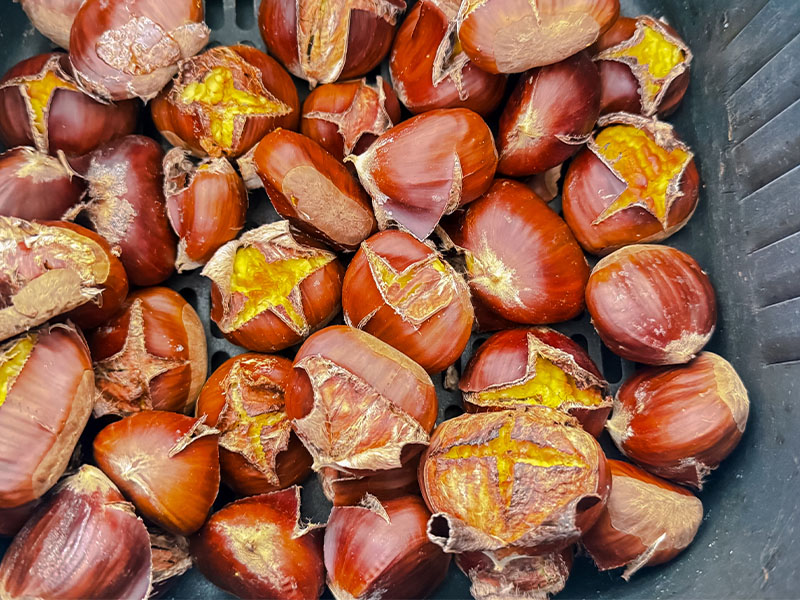 Daha Köz Tadında Kestane İçin Yüksek Isı Yöntemi