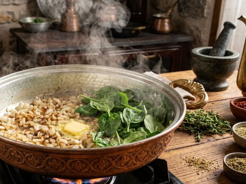 Tereyağı Ve Sebzelerin Tenceredeki Büyüleyici Dengesi