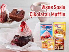 Vişne Soslu Çikolatalı Muffin
