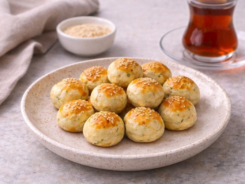 3 Malzemeli Peynirli Tuzlu Kurabiye Tarifi