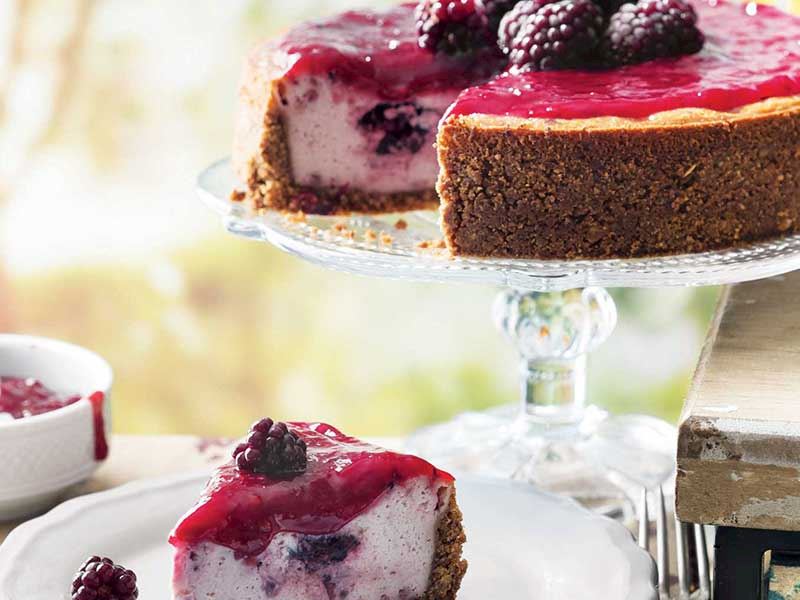 Böğürtlenli cheescake