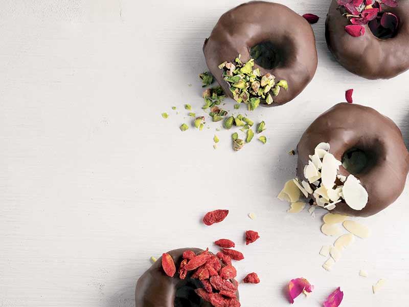 Çikolata kaplı lokum donut