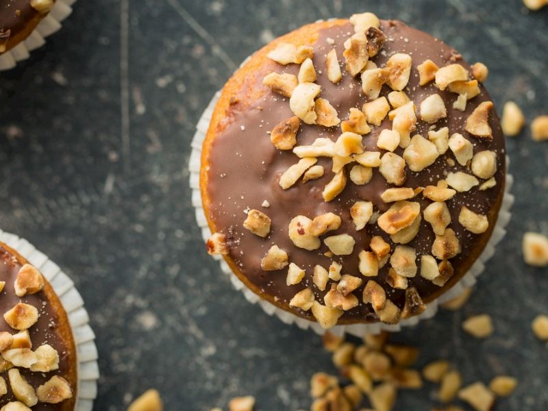 Çikolatalı fındıklı muffin