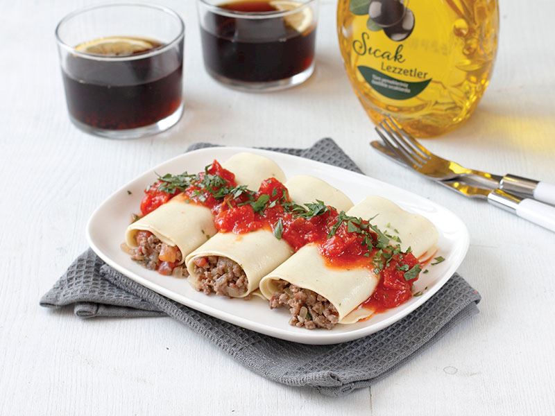 Domates soslu sarma lazanya