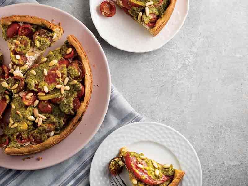 Domatesli renkli tart