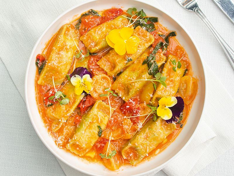 Fagotti all pasta formaggio (ravioli)