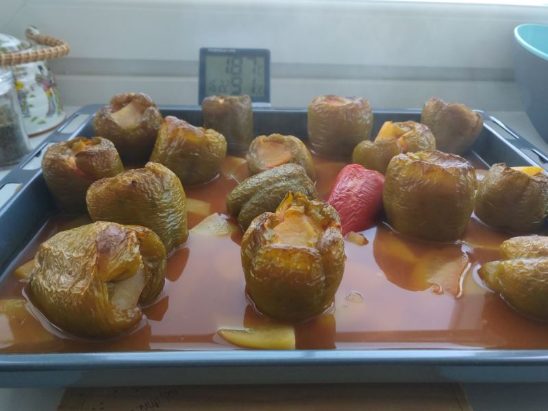 Fırında Biber Dolması
