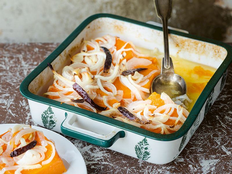 Fırında Zeytinyağlı Bal Kabağı