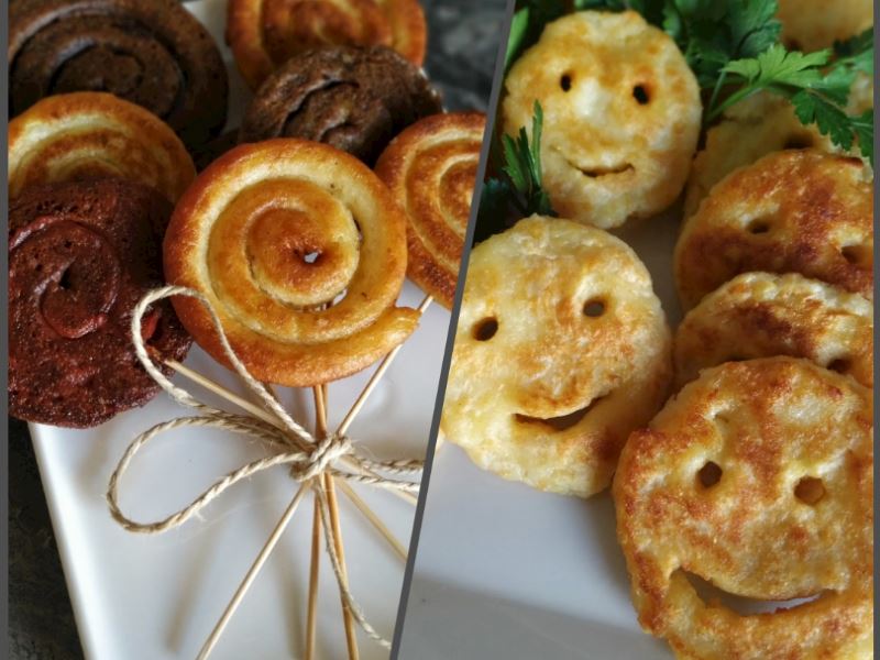 Gülen yüz ve sarmal patates