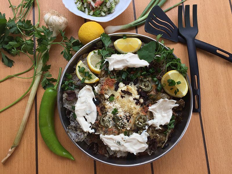 Güllaç yaprağından nachos
