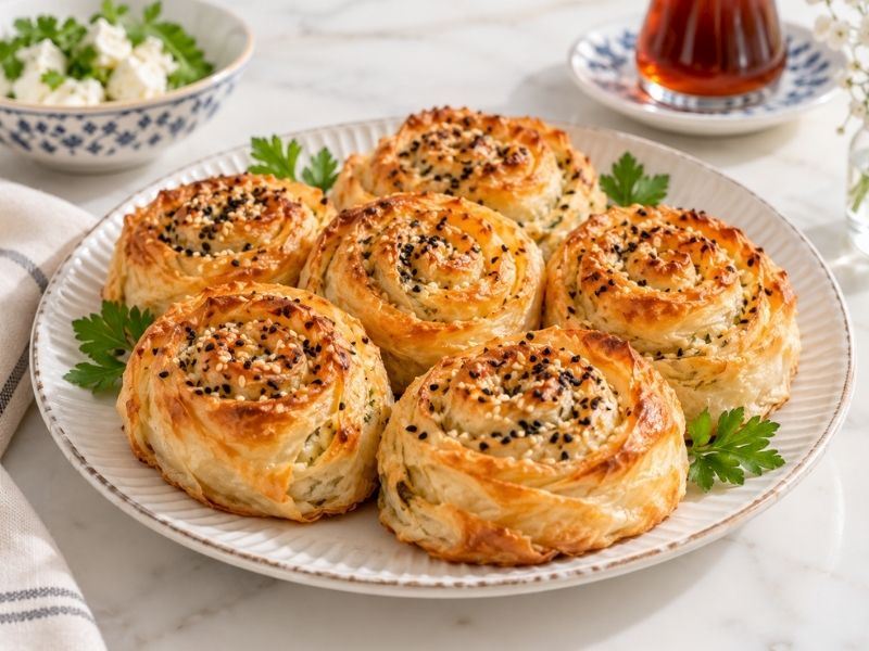 Hazır Yufkadan Peynirli Gül Böreği Tarifi