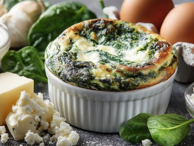 Ispanaklı Peynirli Sufle Tarifi