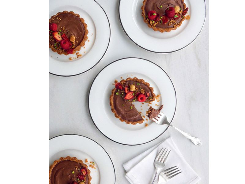Kakao-Haselnuss-Tarte (zuckerfrei, glutenfrei und roh)