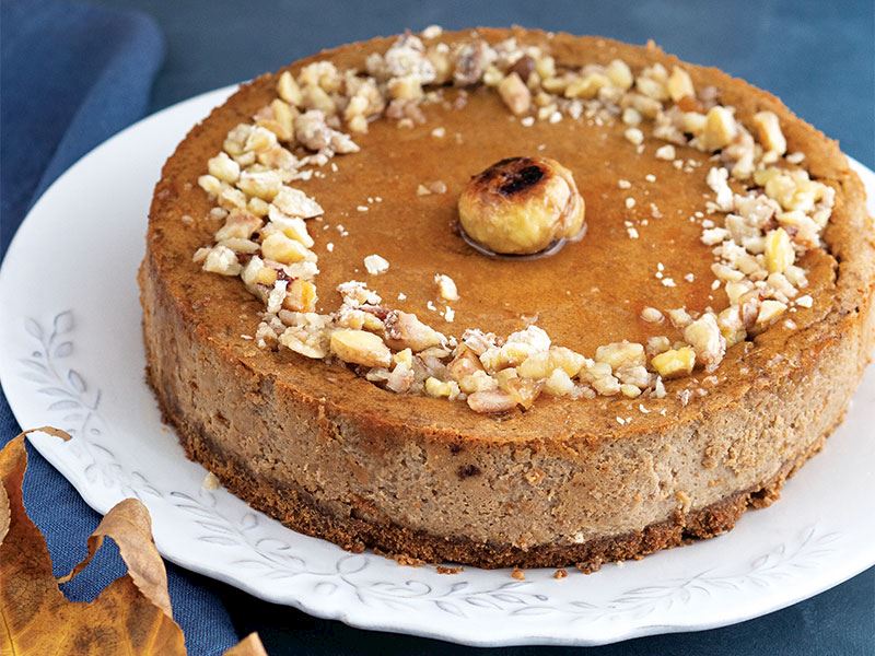Kestaneli ve kahveli cheesecake