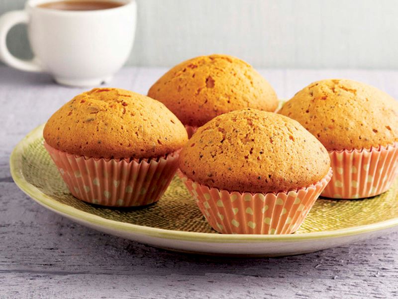 Keten tohumlu haşhaşlı muffin kek