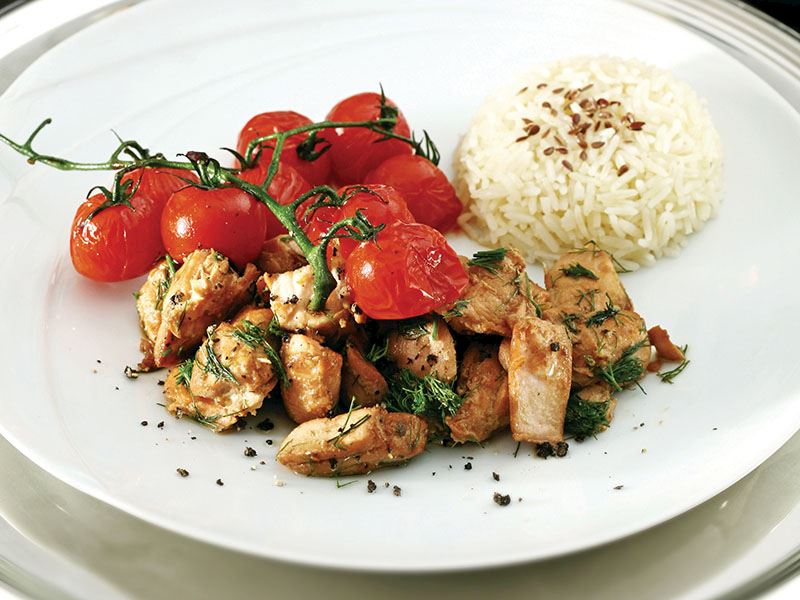 Kiraz domatesli somon