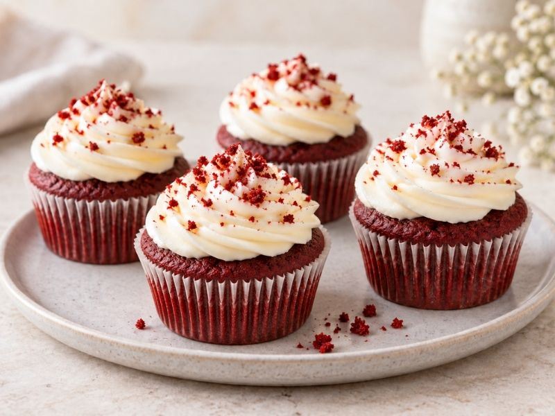 Kırmızı Kadife Cupcake Tarifi