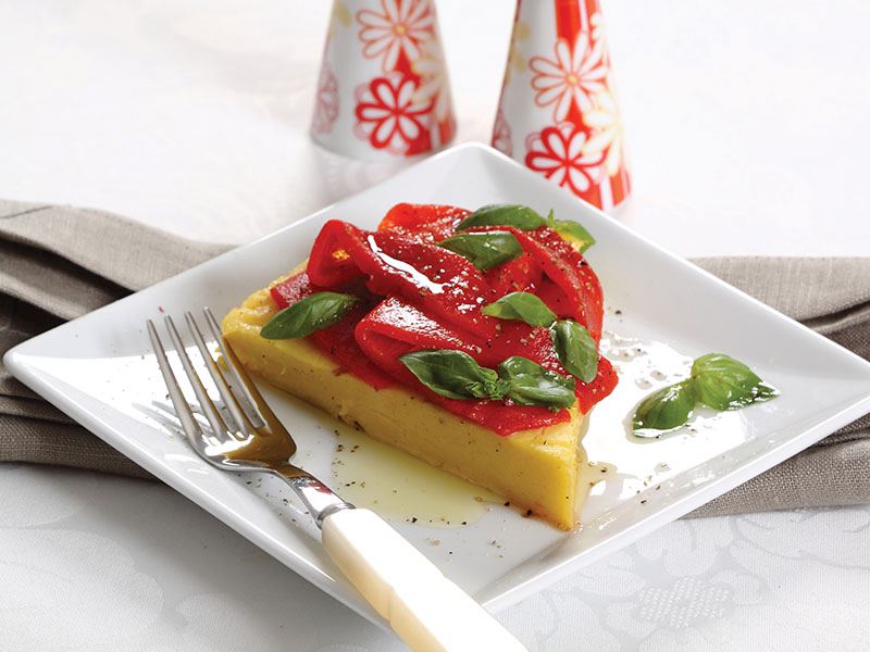 Kırmızıbiberli polenta