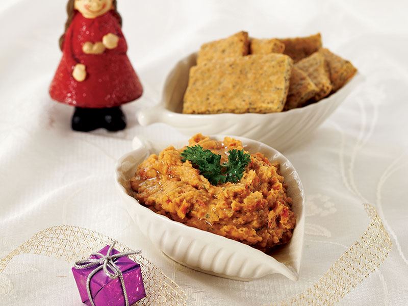 Kraker ve fasulyeli dip sos