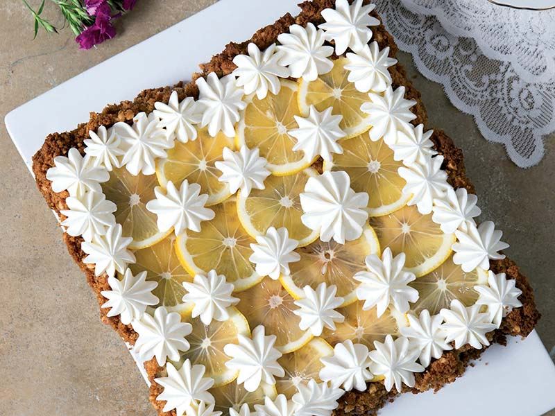 Limonlu bisküvi tart