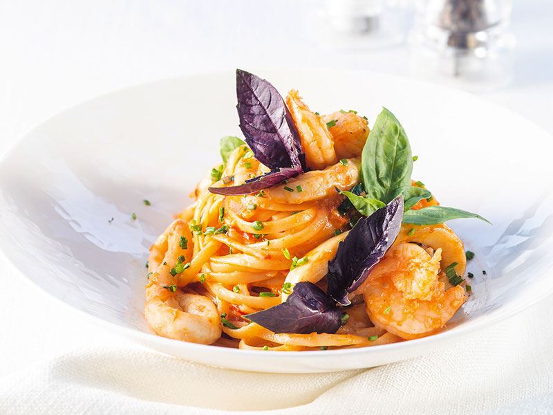 Linguni calamari e gamberi
