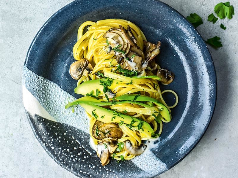 Mantar soslu spagetti