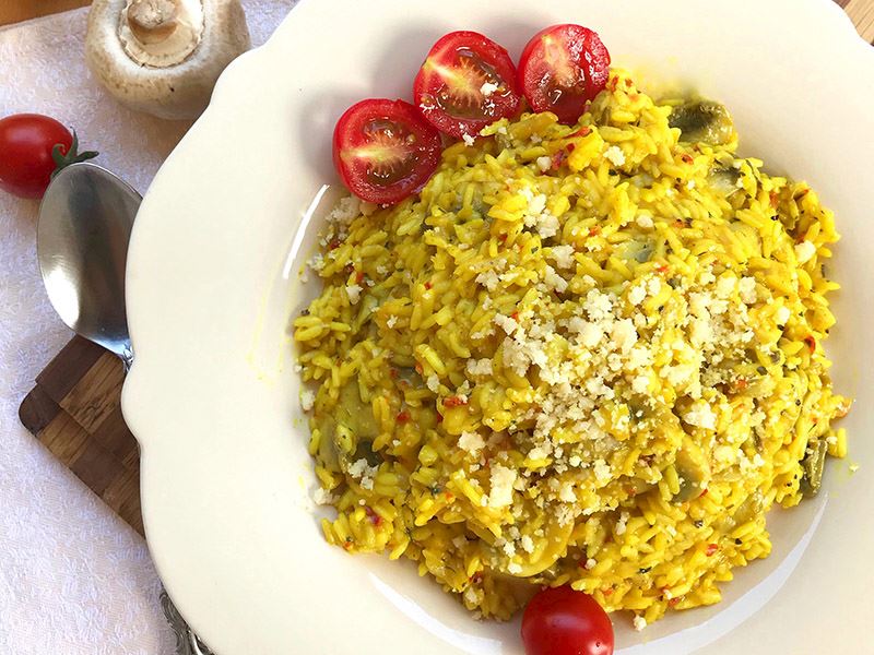 Mantarlı risotto