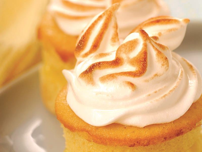 Merengli ve limonlu cupcake