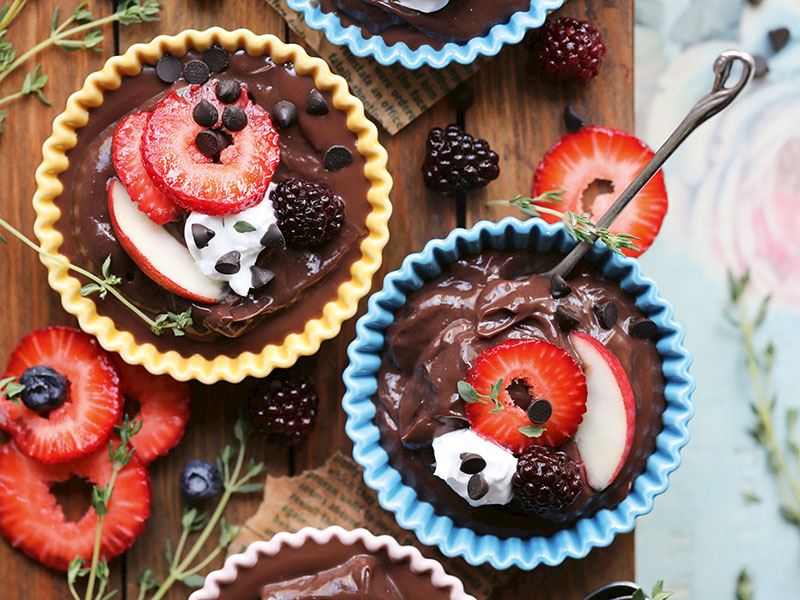 Meyveli avokado puding