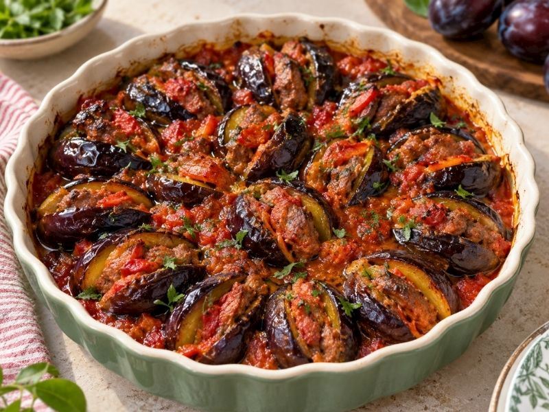 Mürdüm Erikli Fırın Kebabı Tarifi