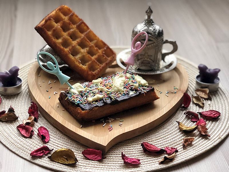 Nutellalı waffle