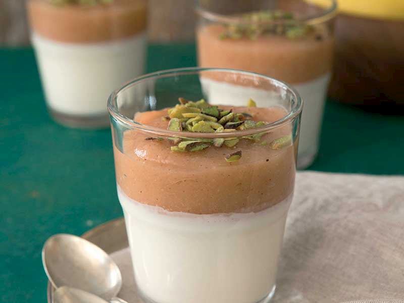 Panna cottalı ayvalı pelte