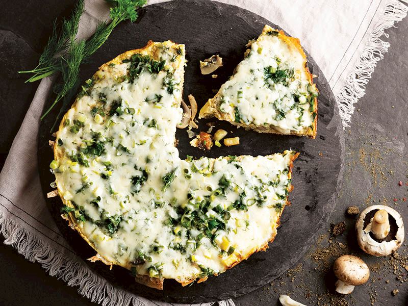 Kartoffel-Frühlingszwiebel-Fritata