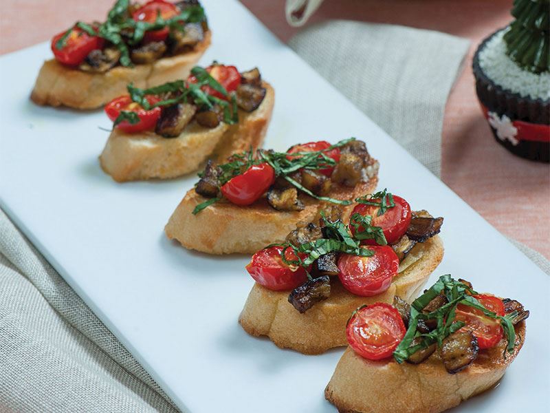 Patlıcanlı bruschetta