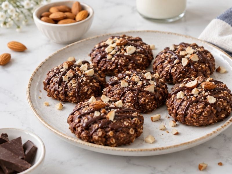 Pişmeyen Bademli Cookie Tarifi