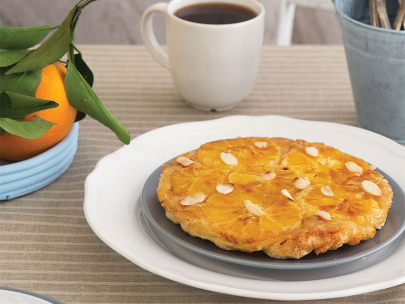 Portakallı karamelize tart tatine