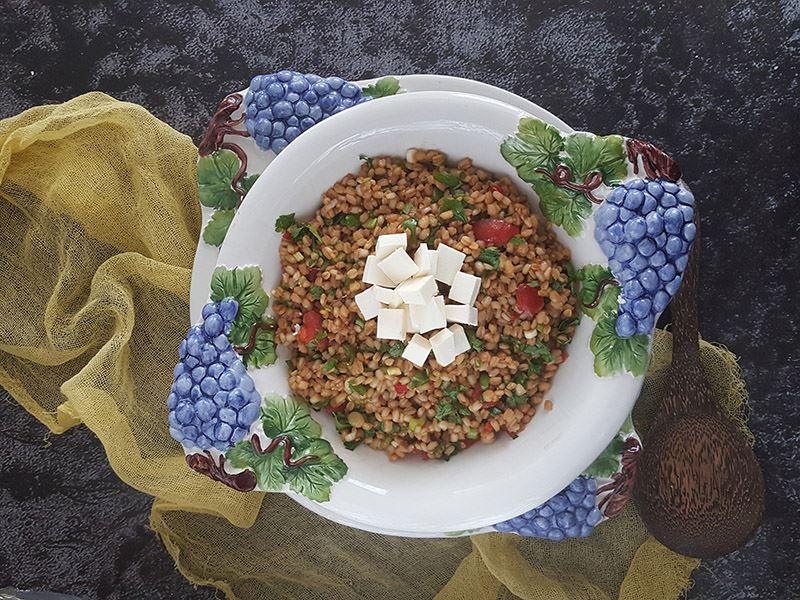 Soya soslu buğday salatası