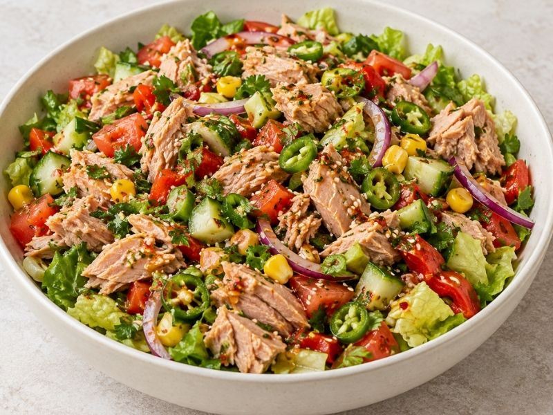 Ton Balıklı Acılı Salata Tarifi