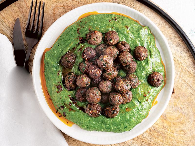 Yeşil Beğendili Mitite Köfte