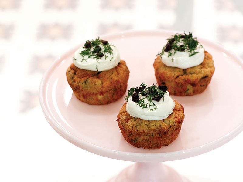 Zeytinli, Peynirli Ve Dereotlu Cupcake