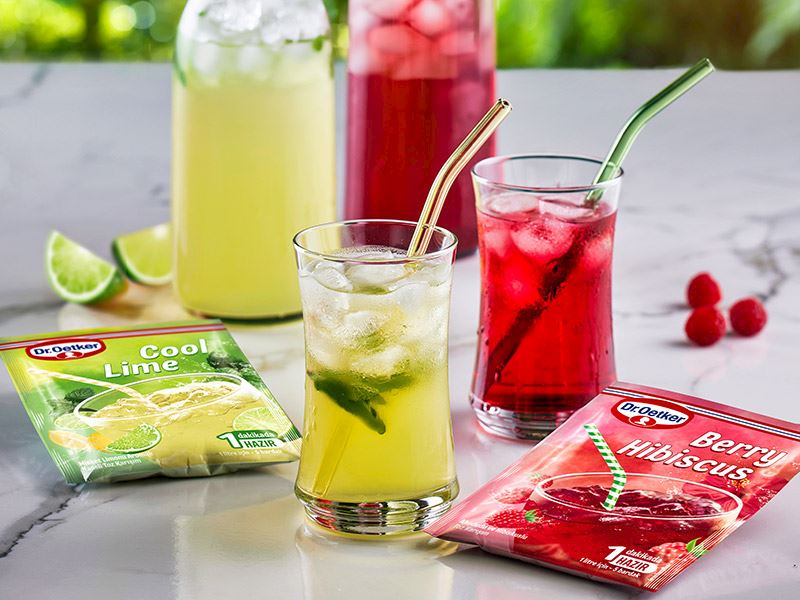Dr. Oetker'in ferahlık veren yeni lezzetleri: Cool Lime ve Berry Hibiscus!