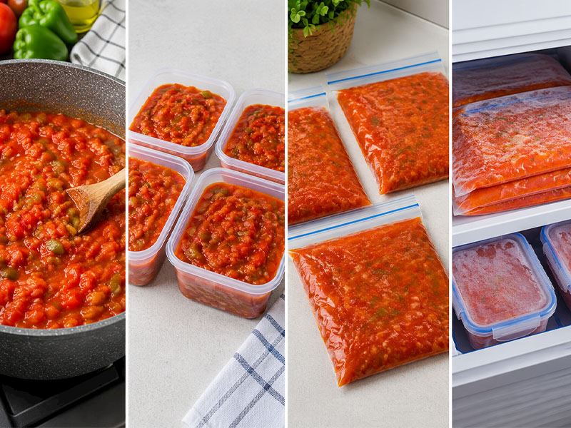 Kışlık Menemen Derin Dondurucuya Nasıl Konur?