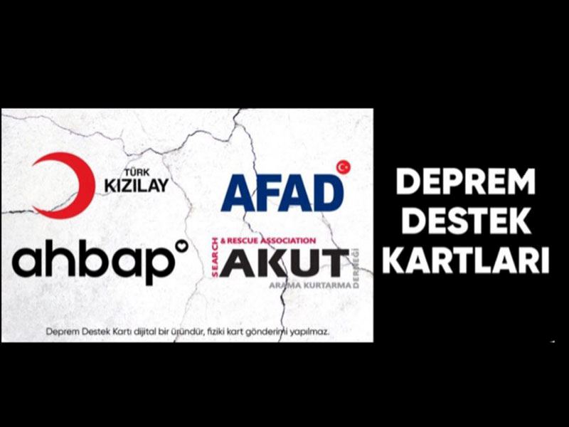 Kızılay, AFAD, Ahbap, Akut: Dijital Destek Kartları