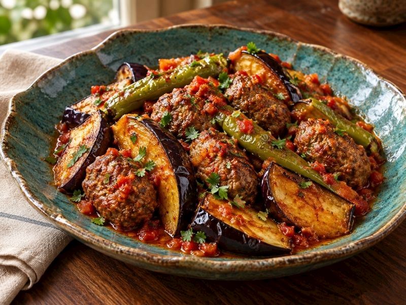Azıcık Kıymayla Kebap Tadında Patlıcan Yemeği Tarifi