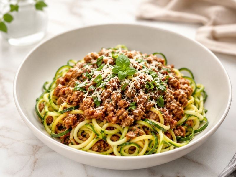 Bol Soslu Kıymalı Kabak Spagetti Tarifi