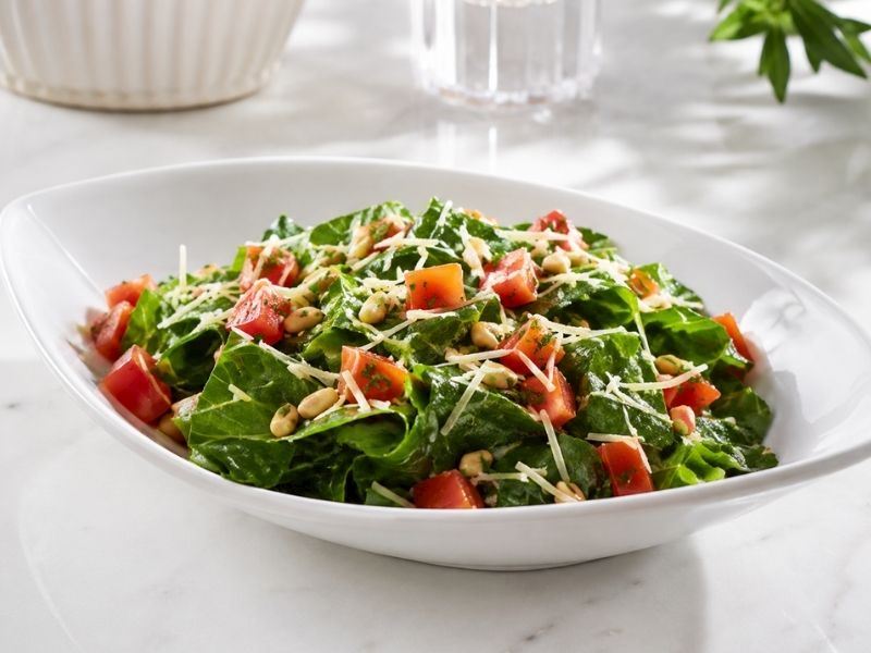 Çam Fıstığı ve Peynirle Zenginleşen Kuzu Kulağı Salatası Tarifi