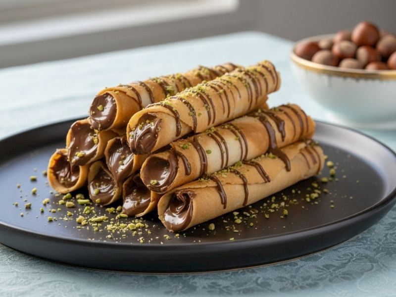 Çikolata Dolgulu Çıtır Rulo Kat Tarifi