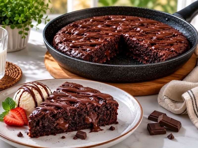 Dakikalar İçinde Hazır Tavada Brownie Tarifi